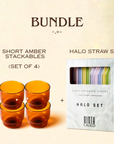 Bundle - Halo Straws and Amber Stackables (Set of 4)