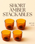 Stackable Colorful Glasses (Amber)
