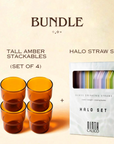 Bundle - Halo Straws and Amber Stackables (Set of 4)