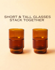 Stackable Colorful Glasses (Amber)