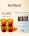 Bundle - Twilight Straws and Amber Stackables (Set of 4)
