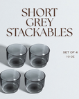 Stackable Colorful Glasses (Grey)