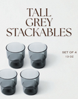 Stackable Colorful Glasses (Grey)