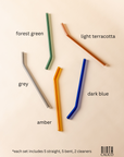Twilight Variety Glass Straw Set