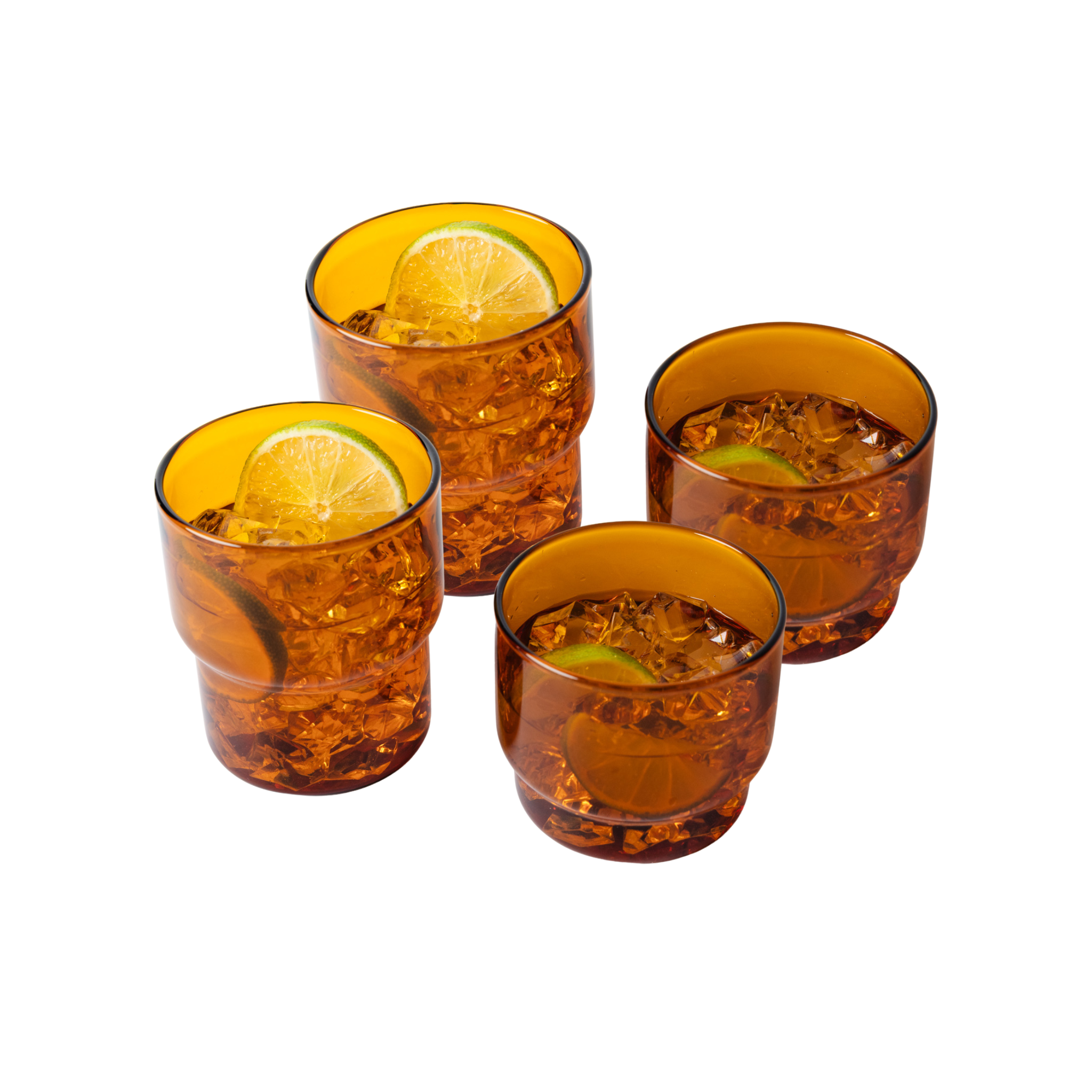 Stackable Colorful Glasses (Amber)