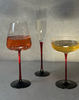 Ruby Champagne Glasses