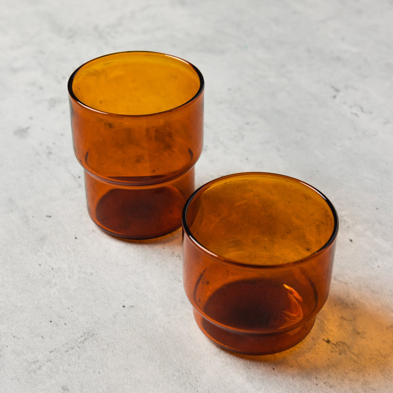 Stackable Colorful Glasses (Amber)