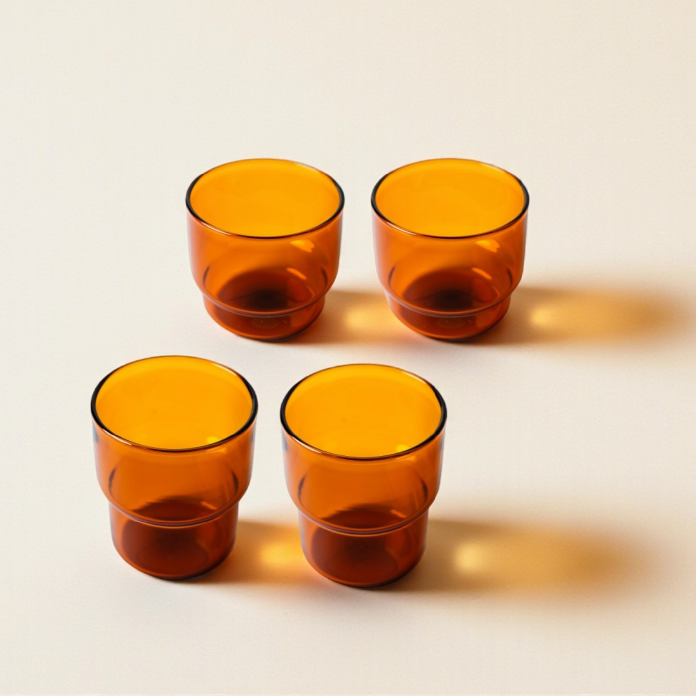 Stackable Colorful Glasses (Amber)