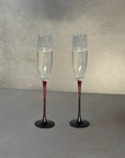 Ruby Champagne Glasses